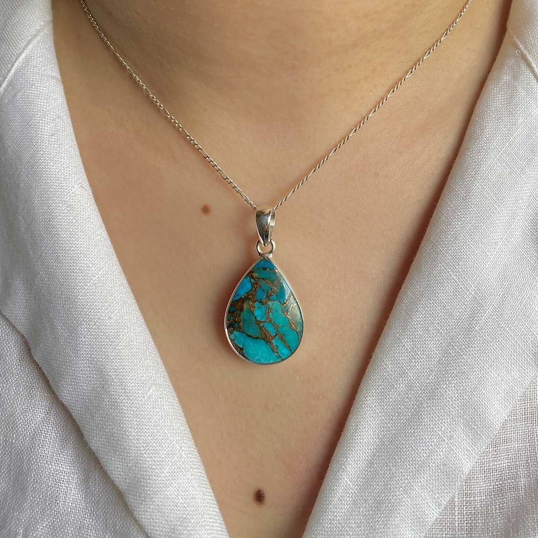 Turquoise (Copper) Pendant-(TRC-P-20.)